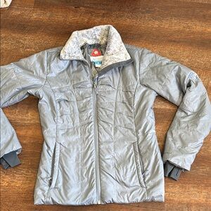 Columbia Gray Insulated Jacket with High Collar